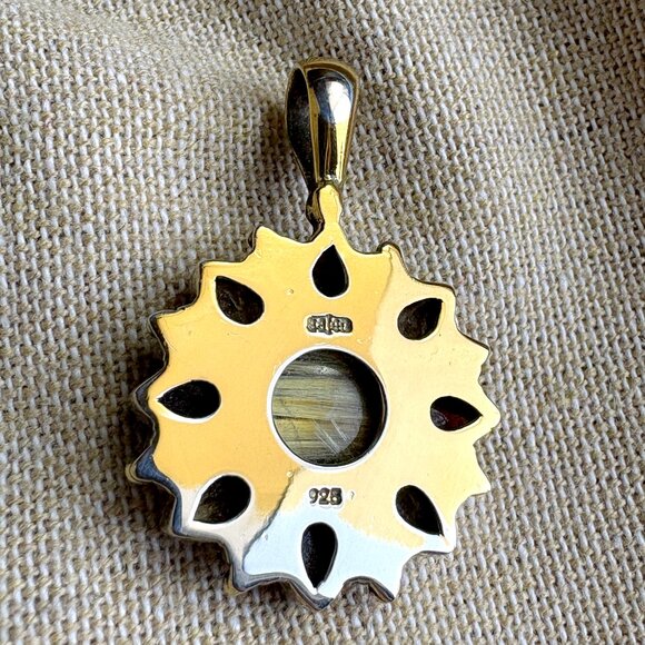 Sajen sterling silver multi-gemstone pendant - Picture 5 of 6